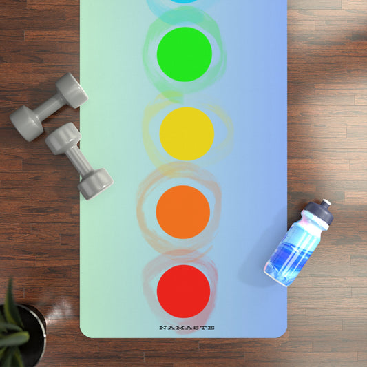 Balance Your Chakras Yoga Mat🧘🔴🟠🟡🟢🔵🟣