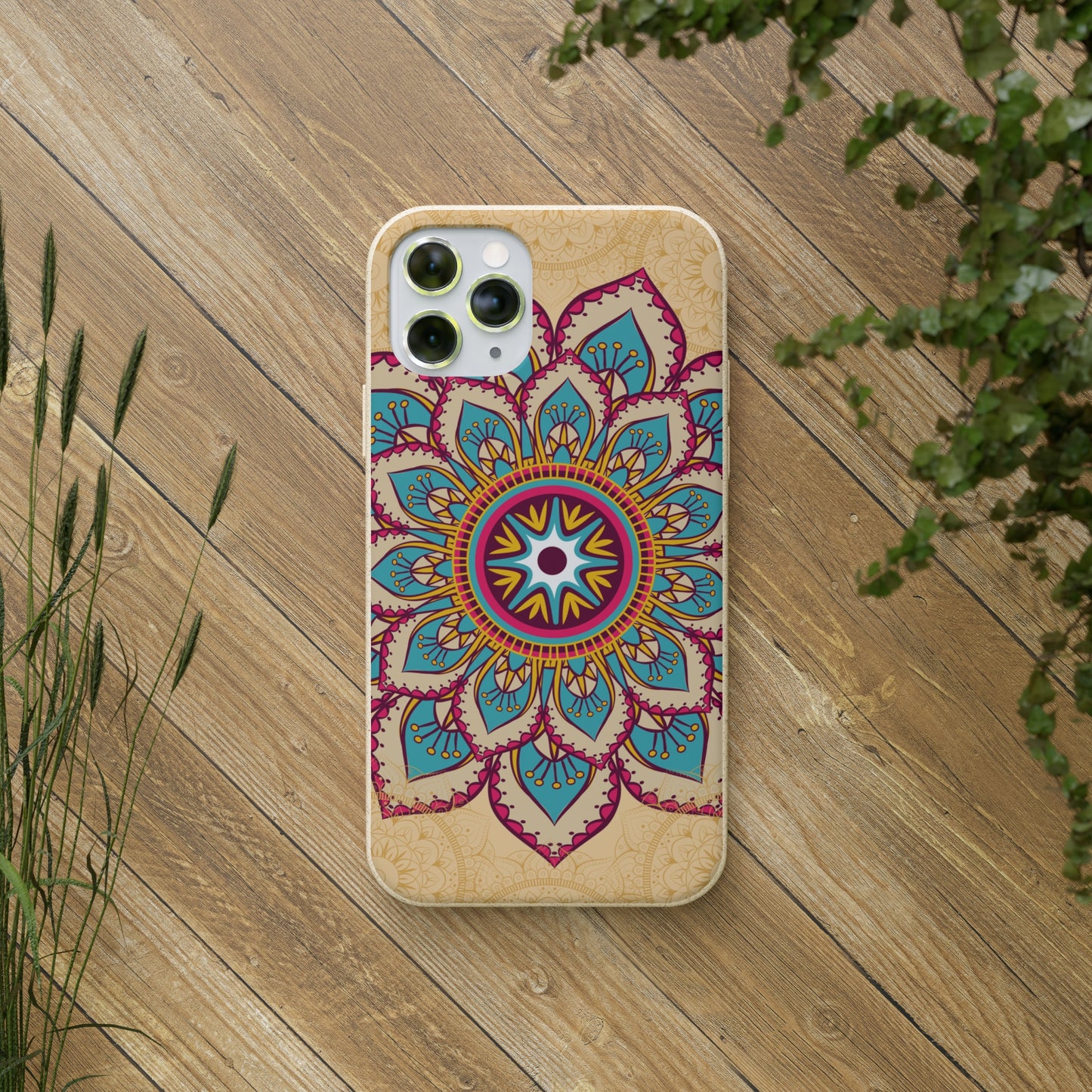 Tan and Gold Mandala✨🏵️ - Biodegradable Case