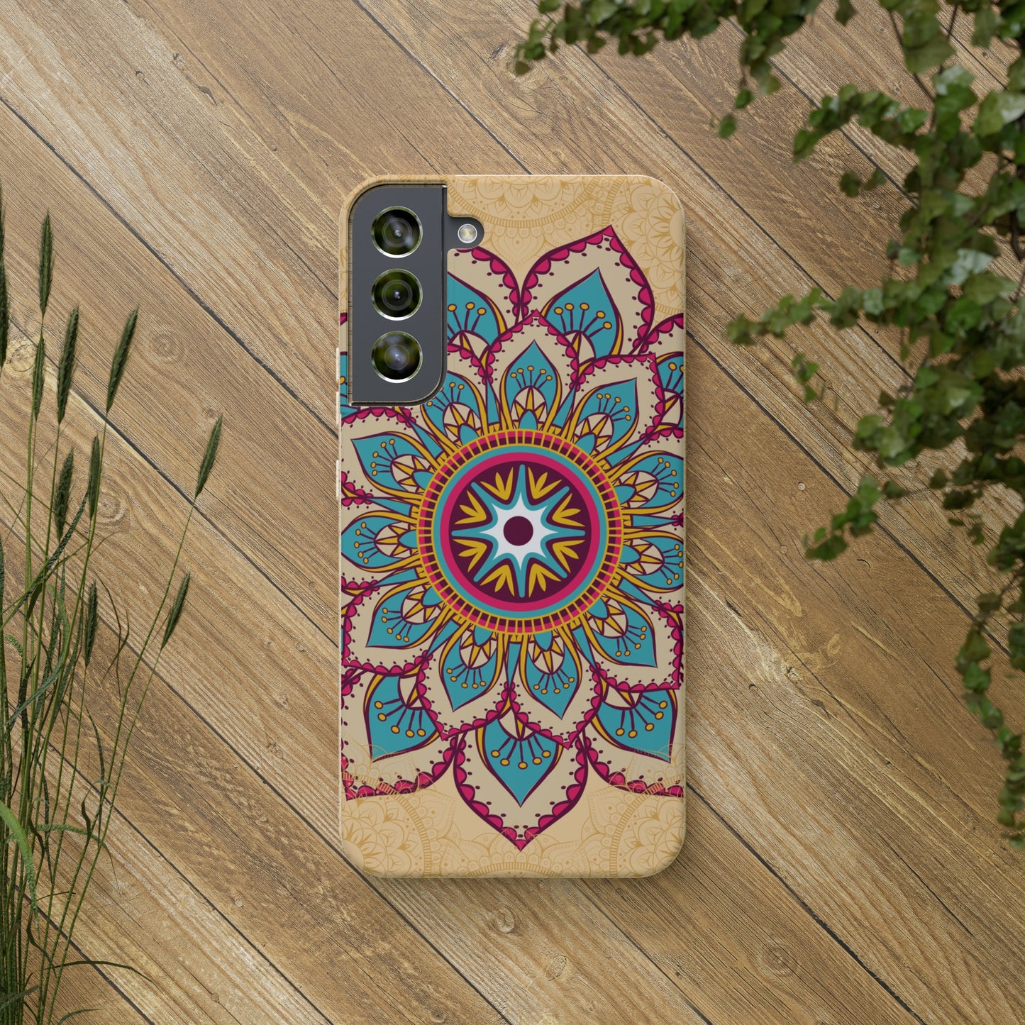 Tan and Gold Mandala✨🏵️ - Biodegradable Case