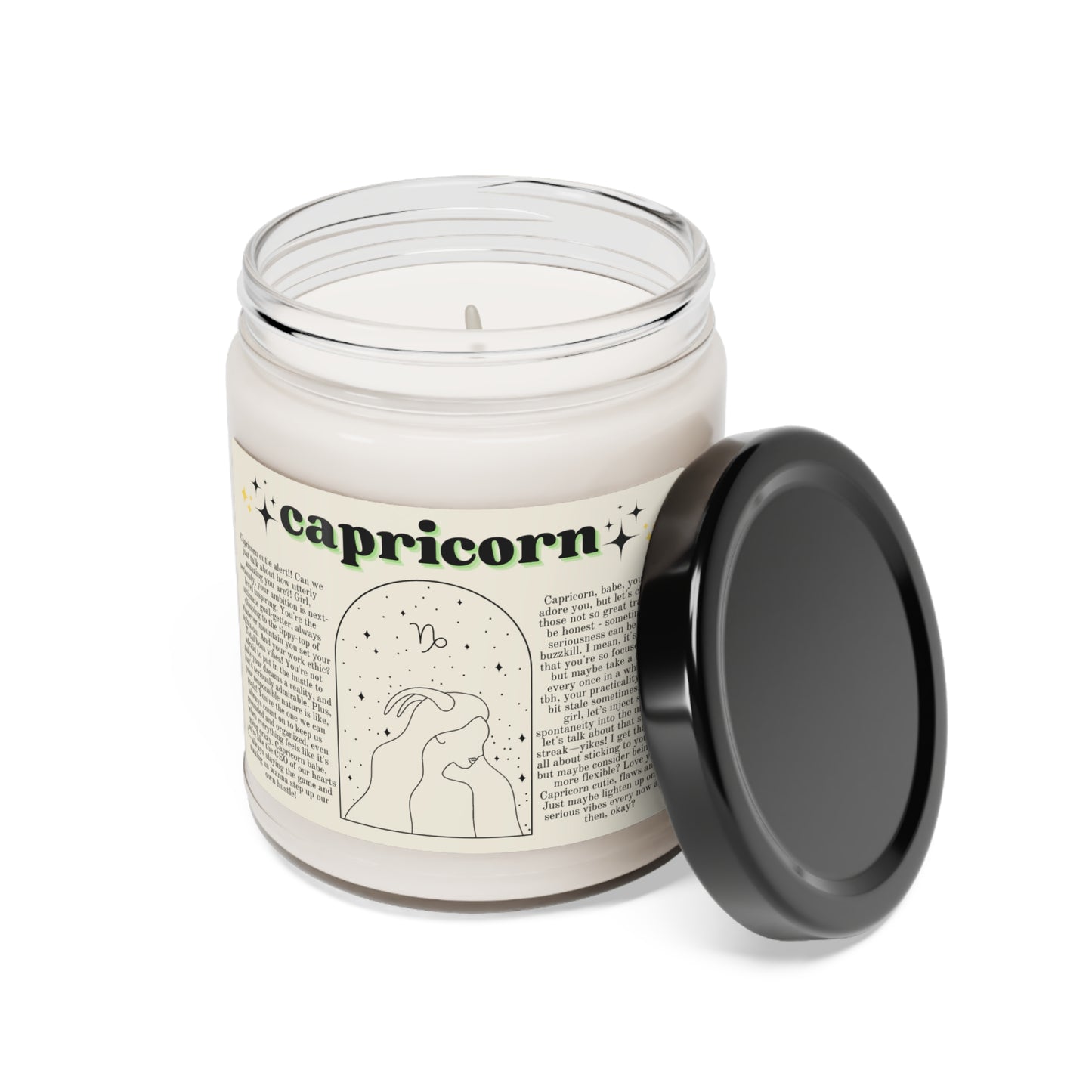 Zodiac Soy Candle: CAPRICORN♑🐐✨💚