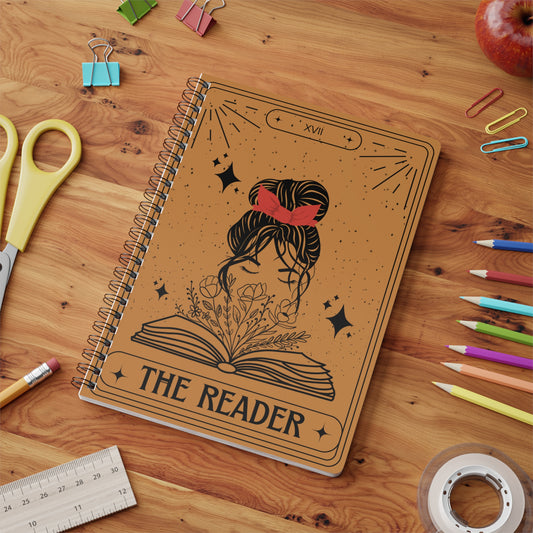 "The Reader" 🎀✨- Spiral Softcover Notebook