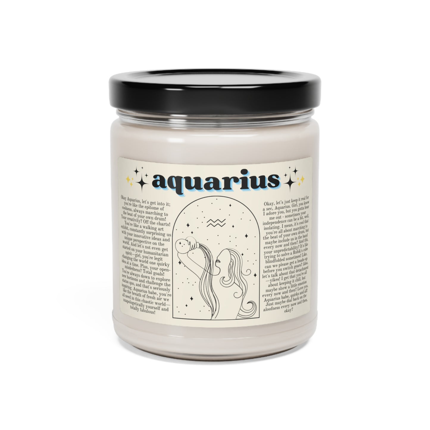 Zodiac Soy Candle: AQUARIUS ♒🩵