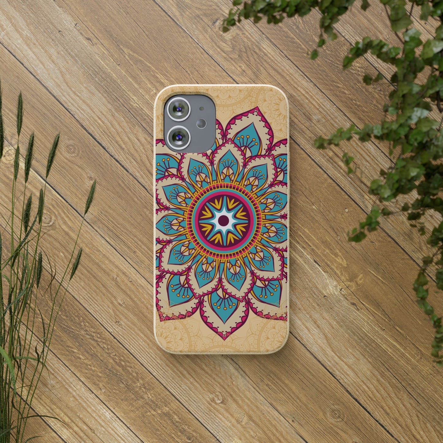 Tan and Gold Mandala✨🏵️ - Biodegradable Case