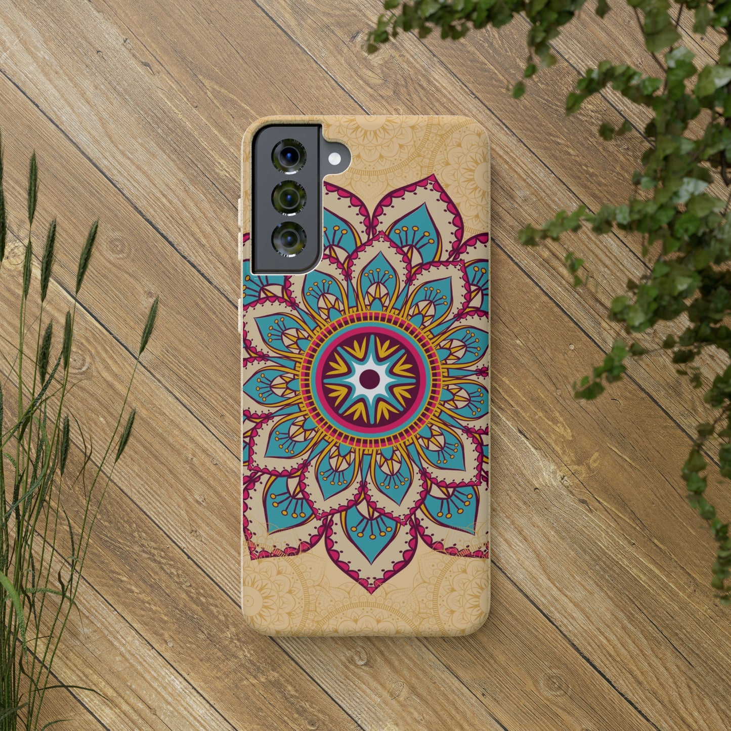 Tan and Gold Mandala✨🏵️ - Biodegradable Case