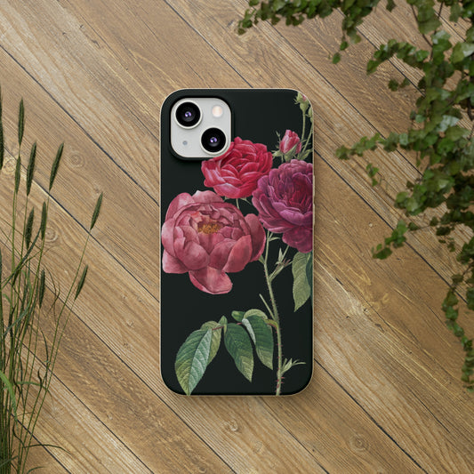 Floral Elegance 🖤🌹- Biodegradable Cases