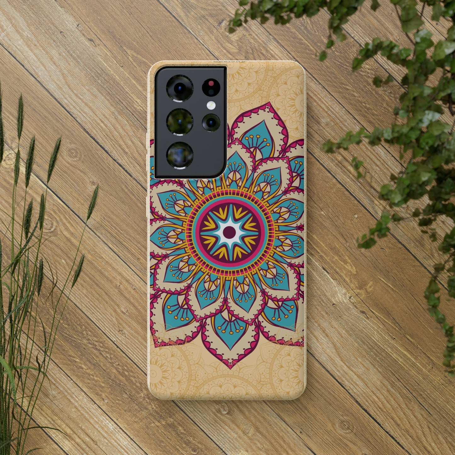 Tan and Gold Mandala✨🏵️ - Biodegradable Case