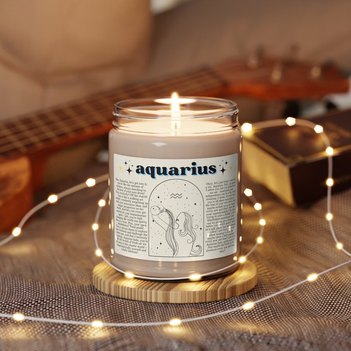 Zodiac Soy Candle: AQUARIUS ♒🩵