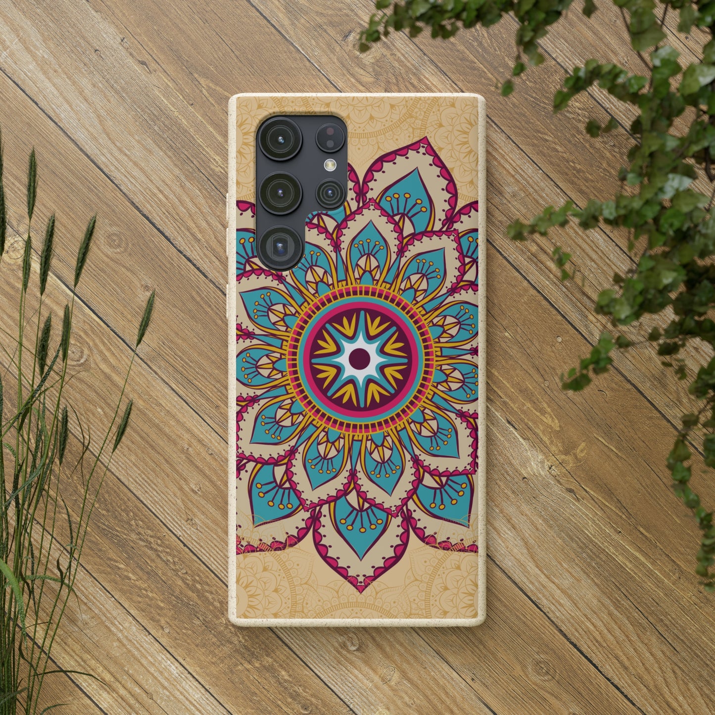 Tan and Gold Mandala✨🏵️ - Biodegradable Case