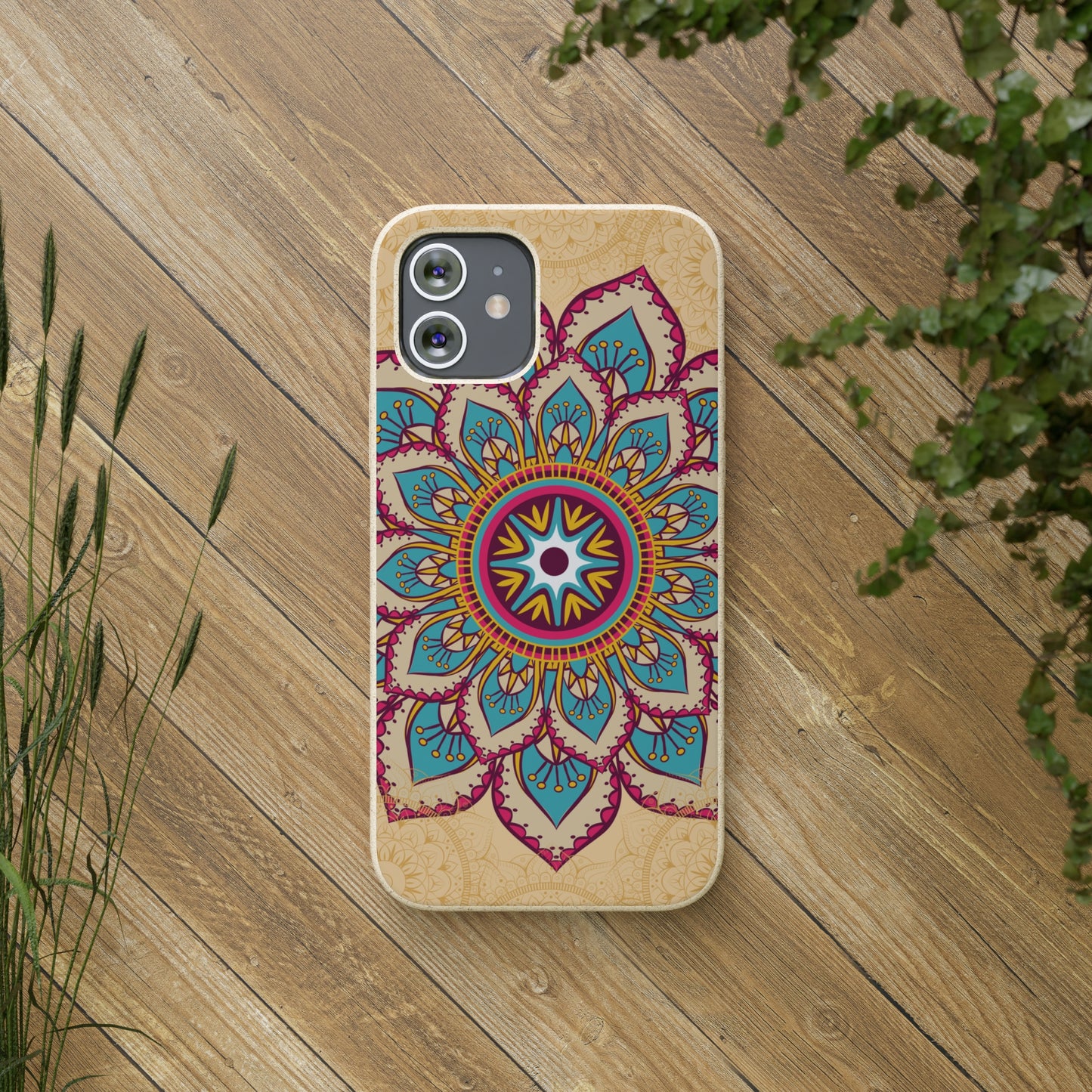 Tan and Gold Mandala✨🏵️ - Biodegradable Case