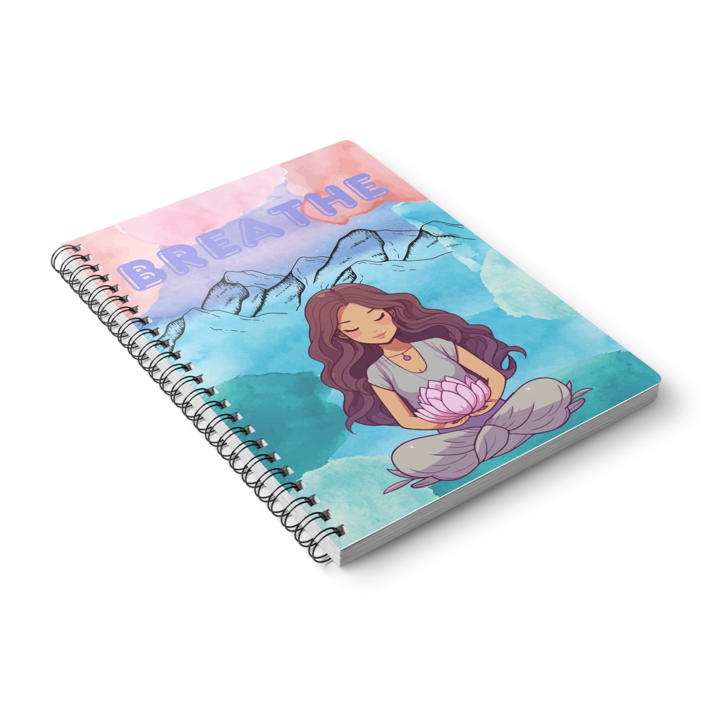 "Breathe" 🗻🧘- Spiral Softcover Notebook