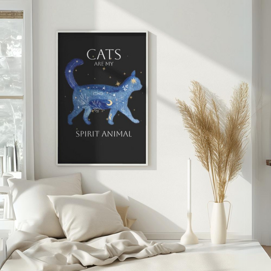 "Cats Are My Spirit Animal"✨🐈🖤 - Poster