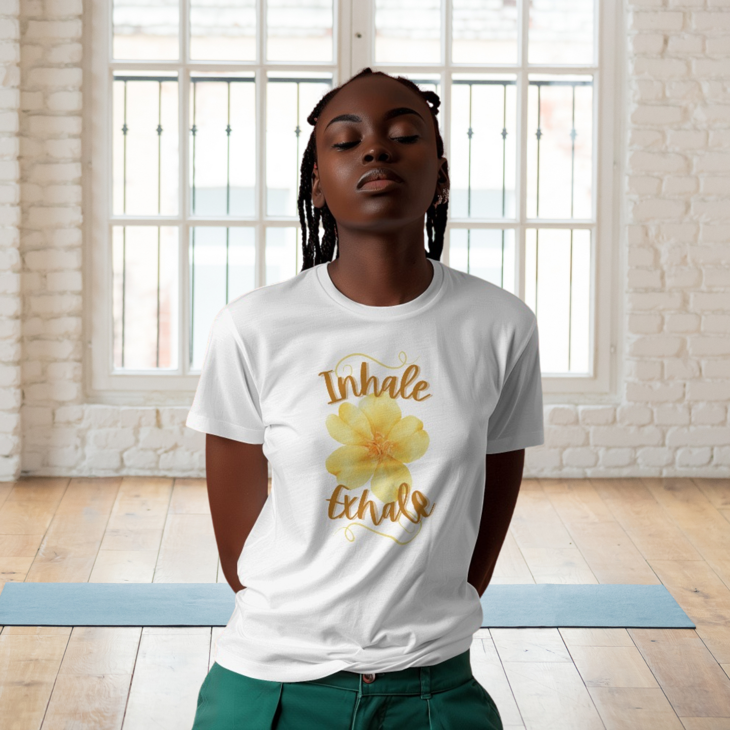 "Inhale, Exhale" 🌼🙏 100% Organic Cotton - Women's Tee