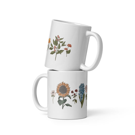 Botanical White Mug🌿🪻